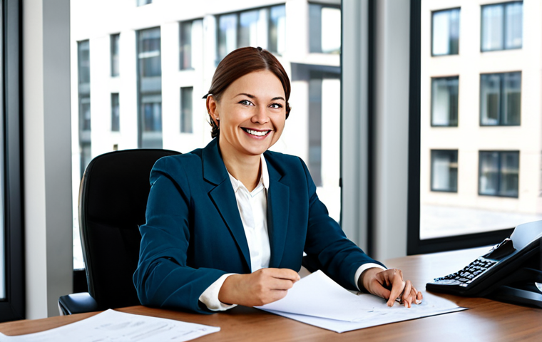 자치행정사 직무 만족도 - Modernized Administration**
"A bright, modern office setting with a Verwaltungsfachangestellte (adm...
