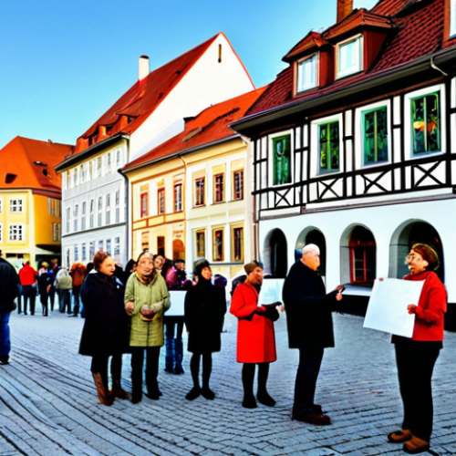 Home 14 자치행정사 관련 법규와 정책 - The Heartbeat of Local Democracy**
**Prompt:** A vibrant and diverse group of German citizens, span...