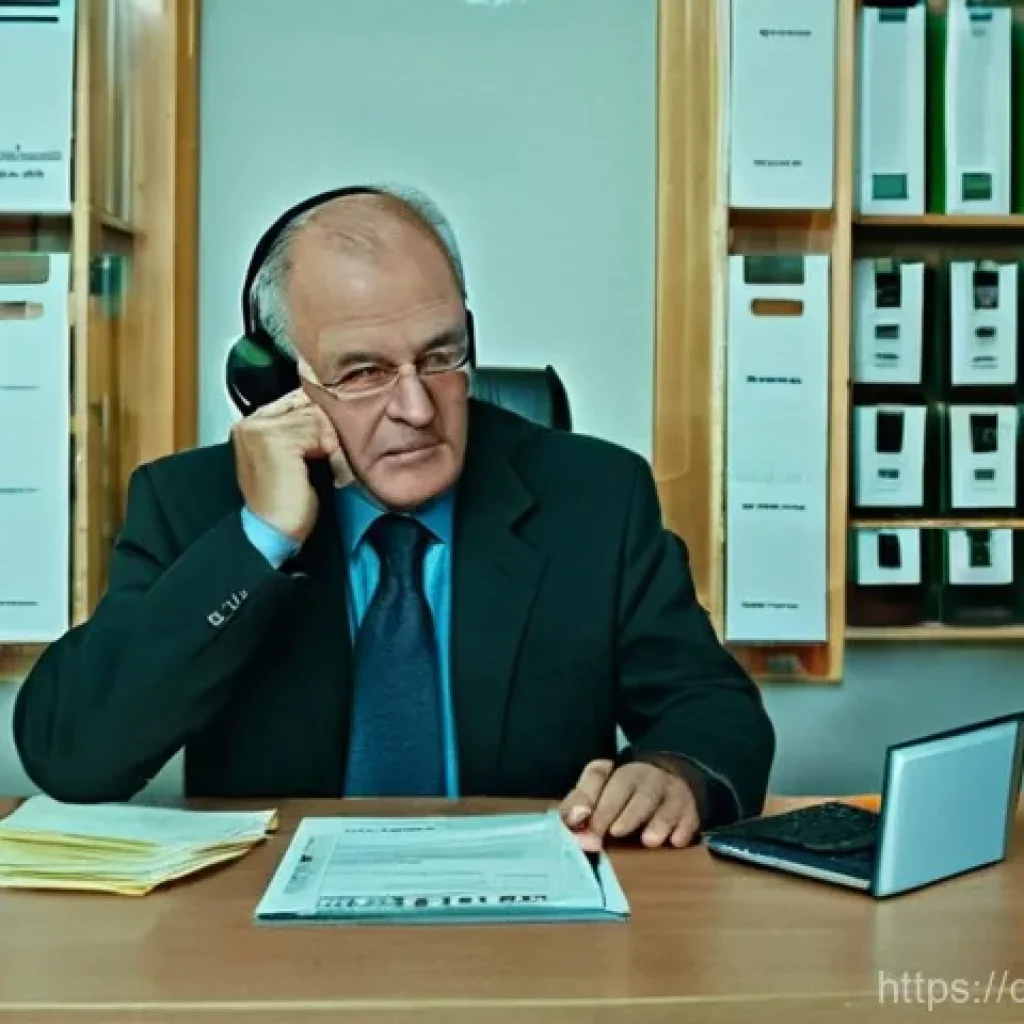 자치행정사 고용 상황 - **Prompt: The Overwhelmed Municipal Worker in a German Rathaus**
An immersive, wide-angle shot o...