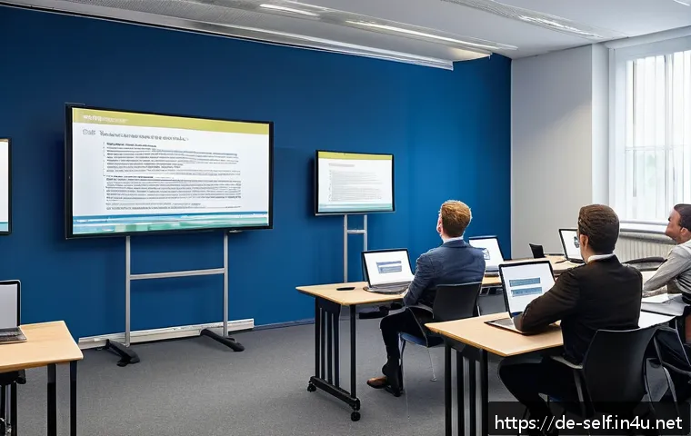 자치행정사 자격증 취득 조건 - A professional classroom setting in Germany showing adult students of diverse backgrounds attentivel...